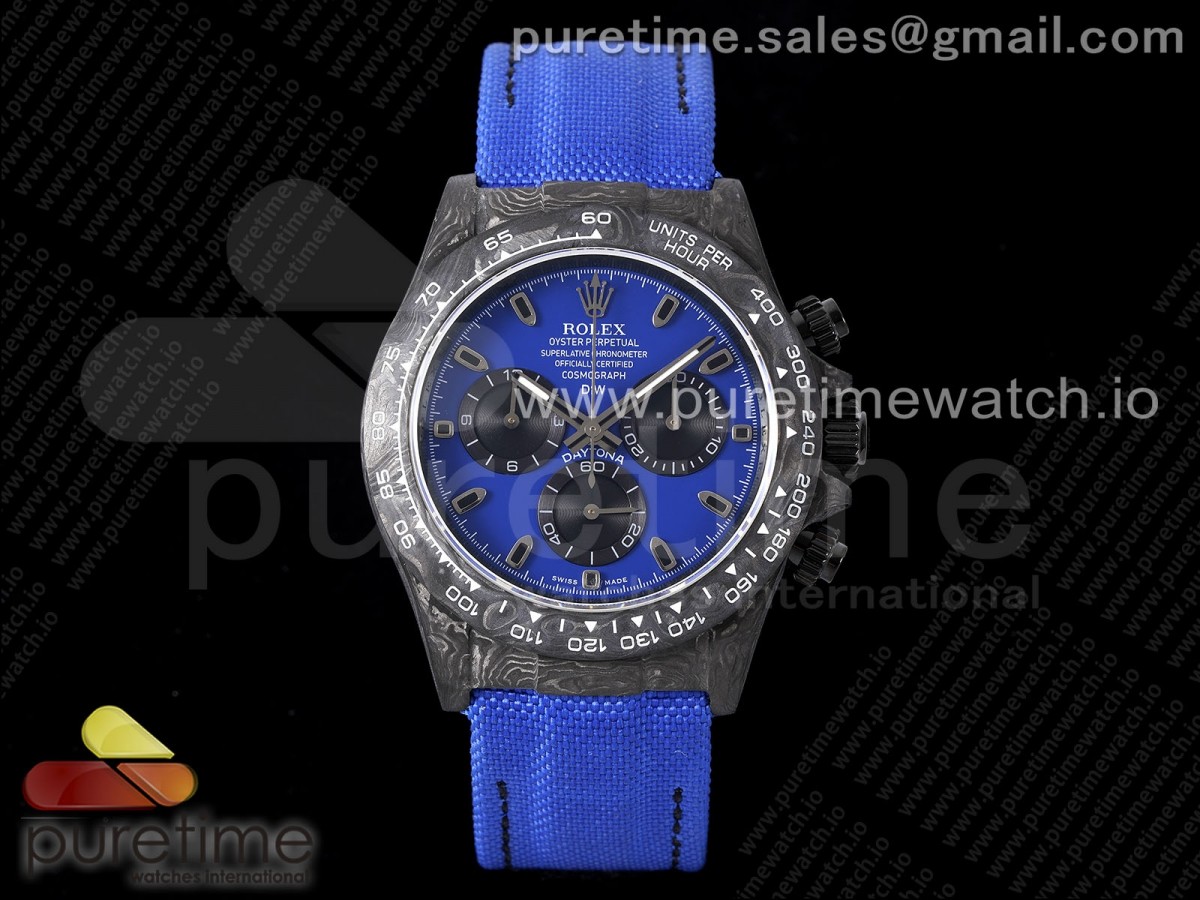 Daytona DIW Carbon N6F Blue/Black Dial on Blue Nylon Strap SA4130 V2