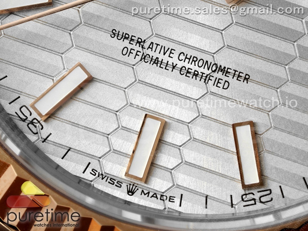 DateJust 41 126331 Fluted Bezel KING 904L Steel Silver Textured Dial on Jubilee Bracelet VR3235