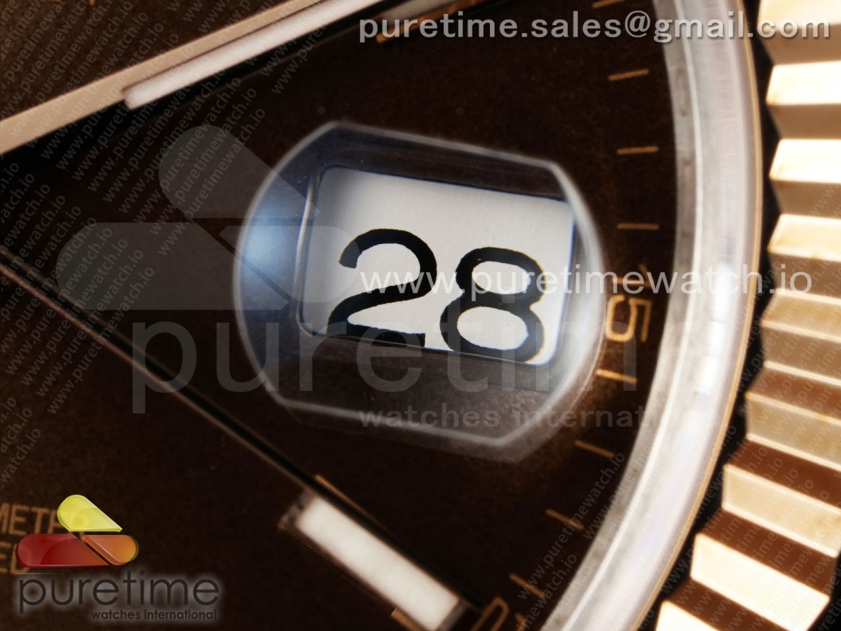 DateJust 41 126331 Fluted Bezel KING 904L Steel Brown Stick Dial on Oyster Bracelet VR3235
