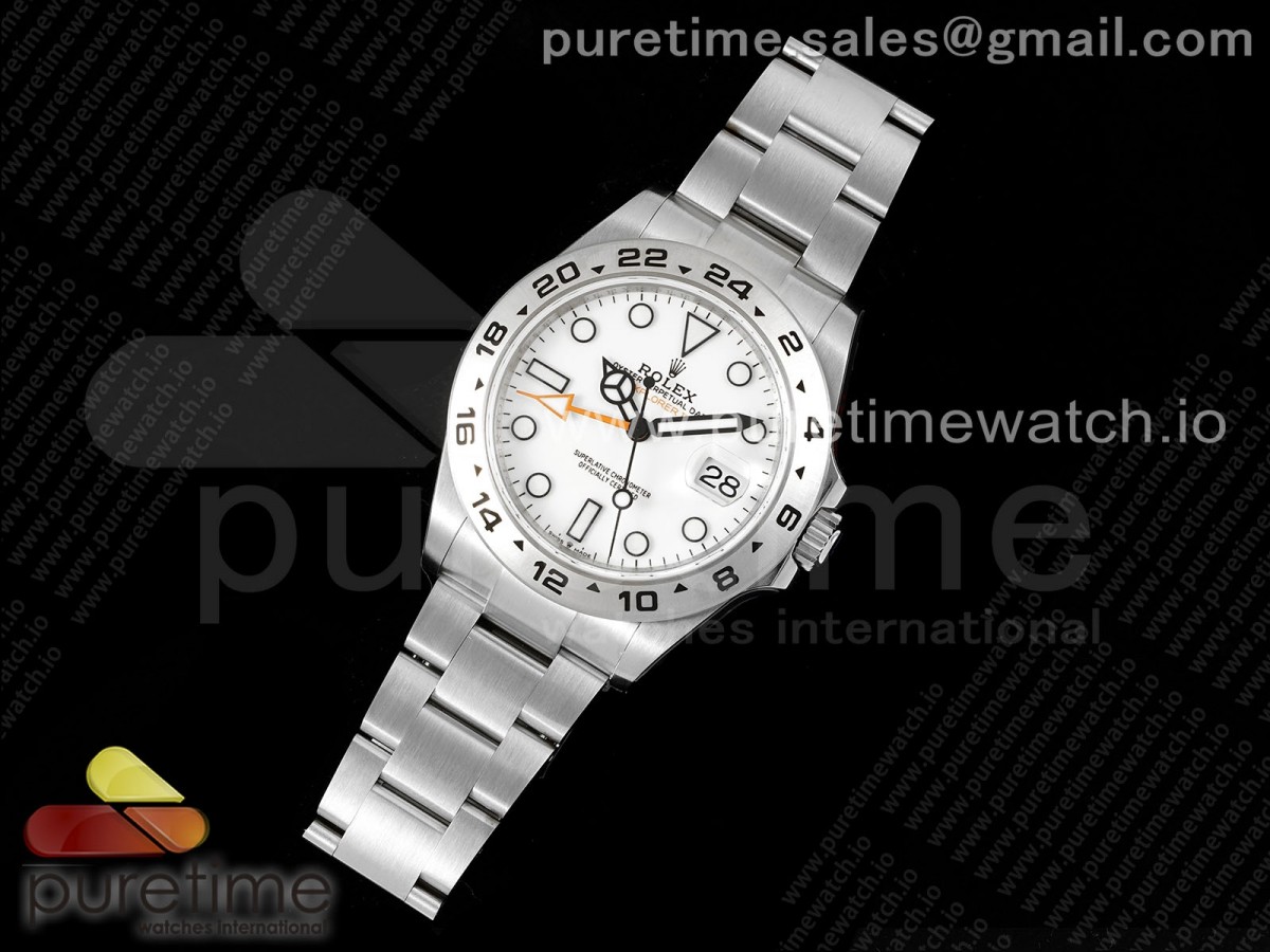Explorer II 42mm 226570 Black 904L SS GMF White Dial on Bracelet VR3285 CHS