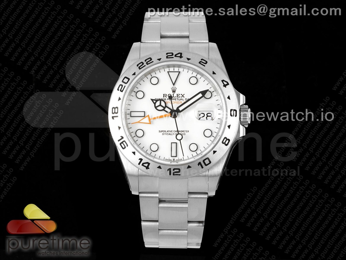 Explorer II 42mm 226570 Black 904L SS GMF White Dial on Bracelet VR3285 CHS