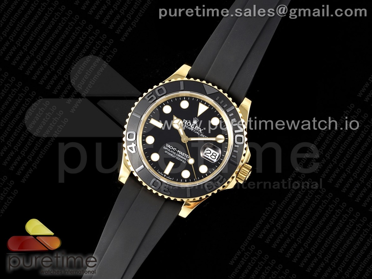 Yacht-Master 42mm 226658 YG JDF 3D Black Ceramic Bezel on Oysterflex Strap VR3235
