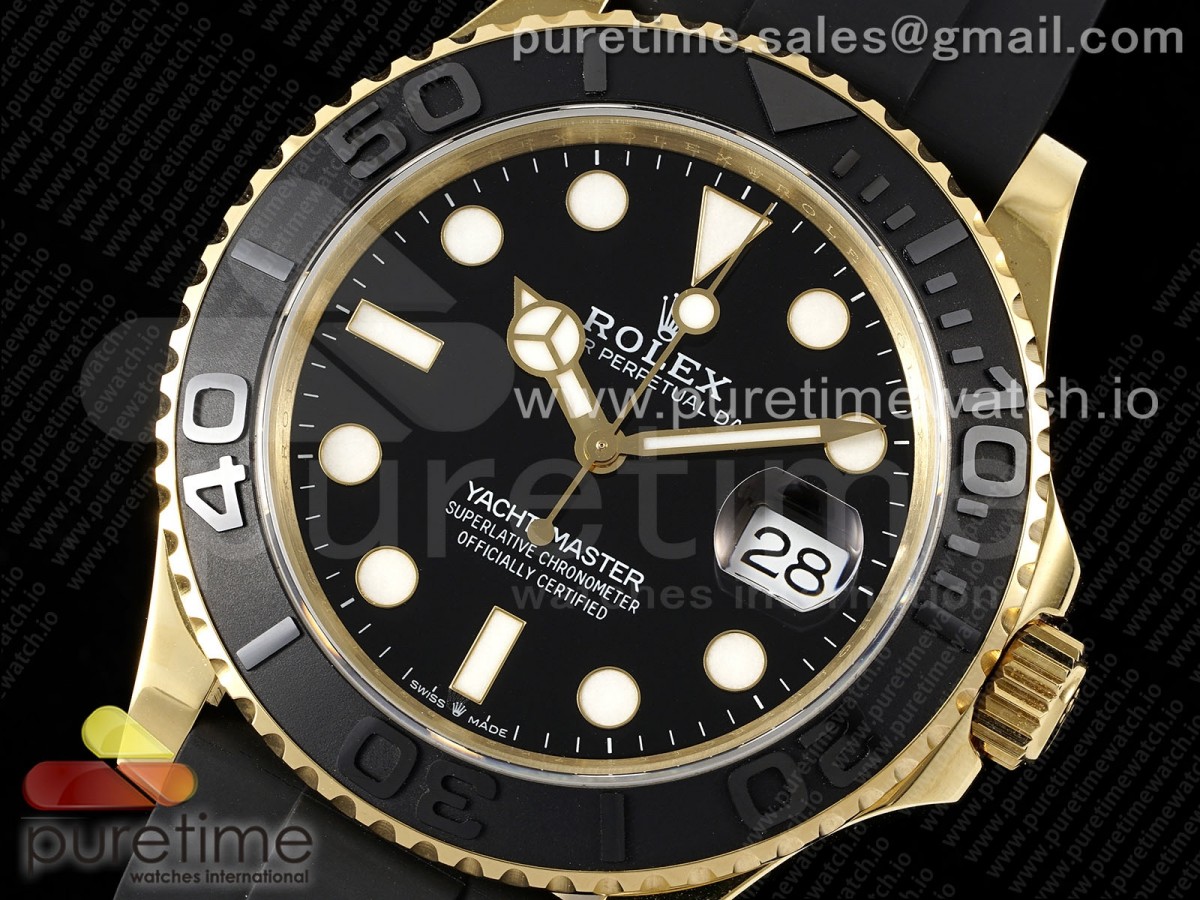 Yacht-Master 42mm 226658 YG JDF 3D Black Ceramic Bezel on Oysterflex Strap VR3235