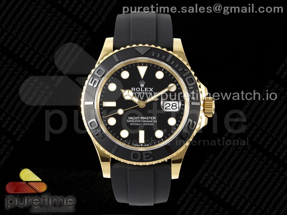 Yacht-Master 42mm 226658 YG JDF 3D Black Ceramic Bezel on Oysterflex Strap VR3235