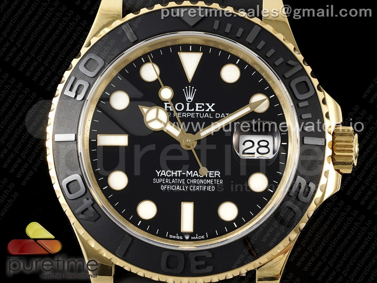 Yacht-Master 42mm 226658 YG JDF 3D Black Ceramic Bezel on Oysterflex Strap VR3235