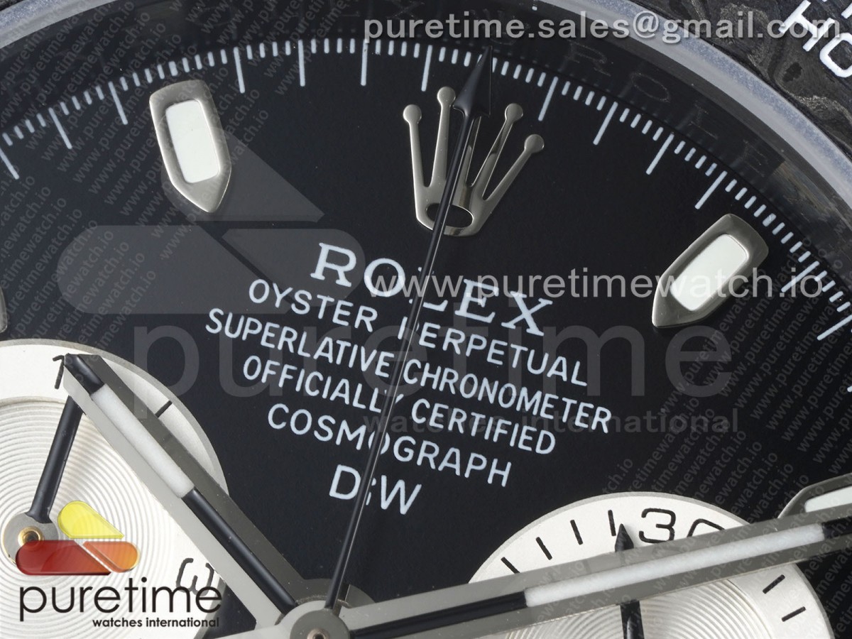 Daytona DIW White Carbon Case DIWF Edition Black/White Dial on Black Nylon Strap A7750