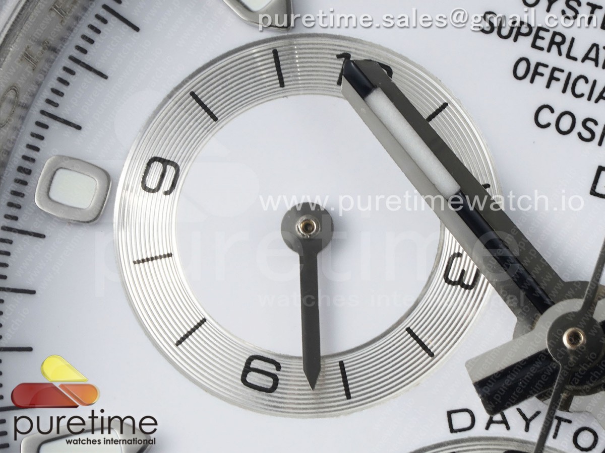 Daytona DIW White Carbon Case DIWF Edition White Dial Ceramic Bezel on White Nylon Strap A7750