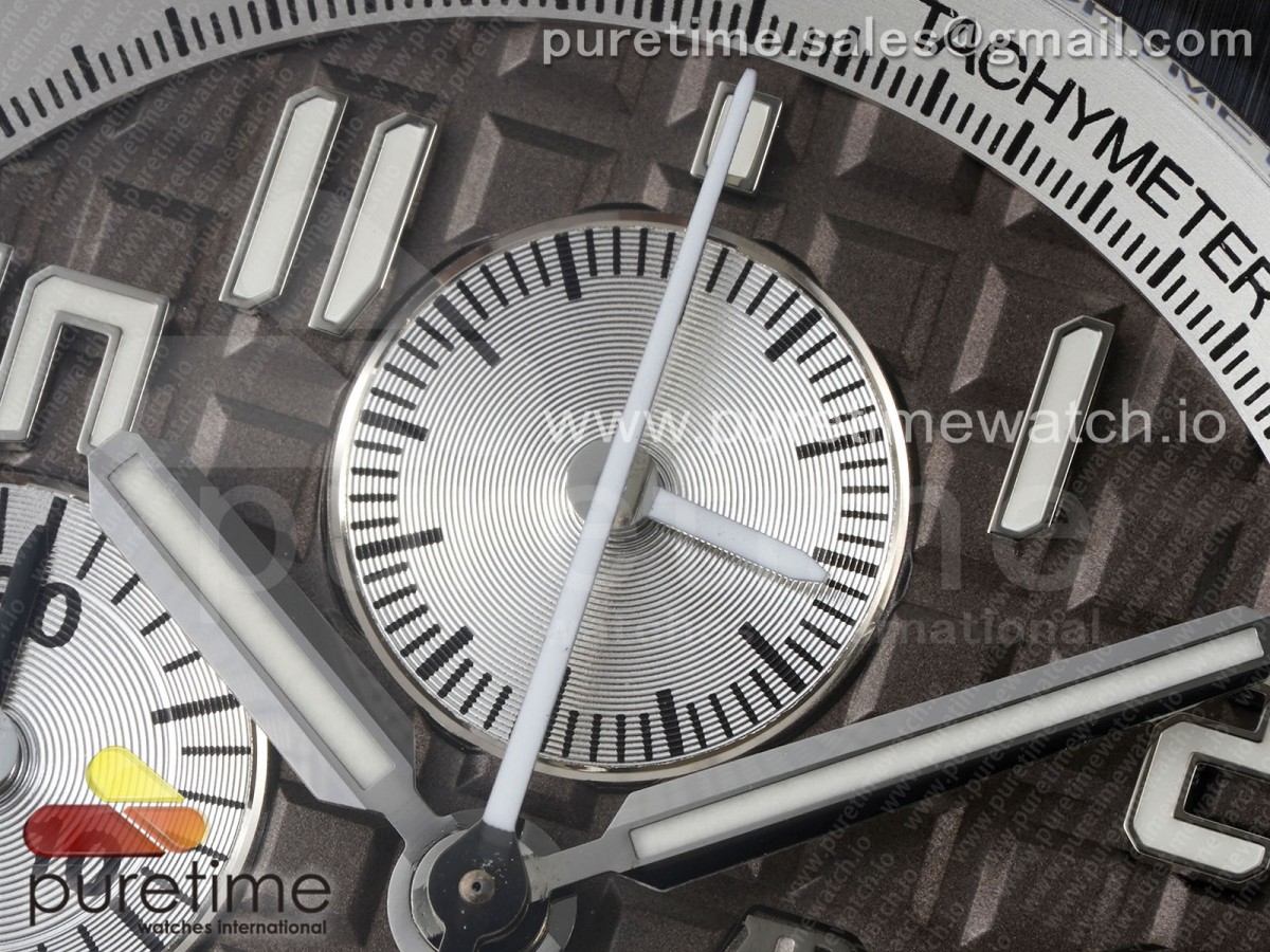 Royal Oak Offshore 42mm SS APF Brown Dial Ceramic Bezel on Gray Rubber Strap A3126