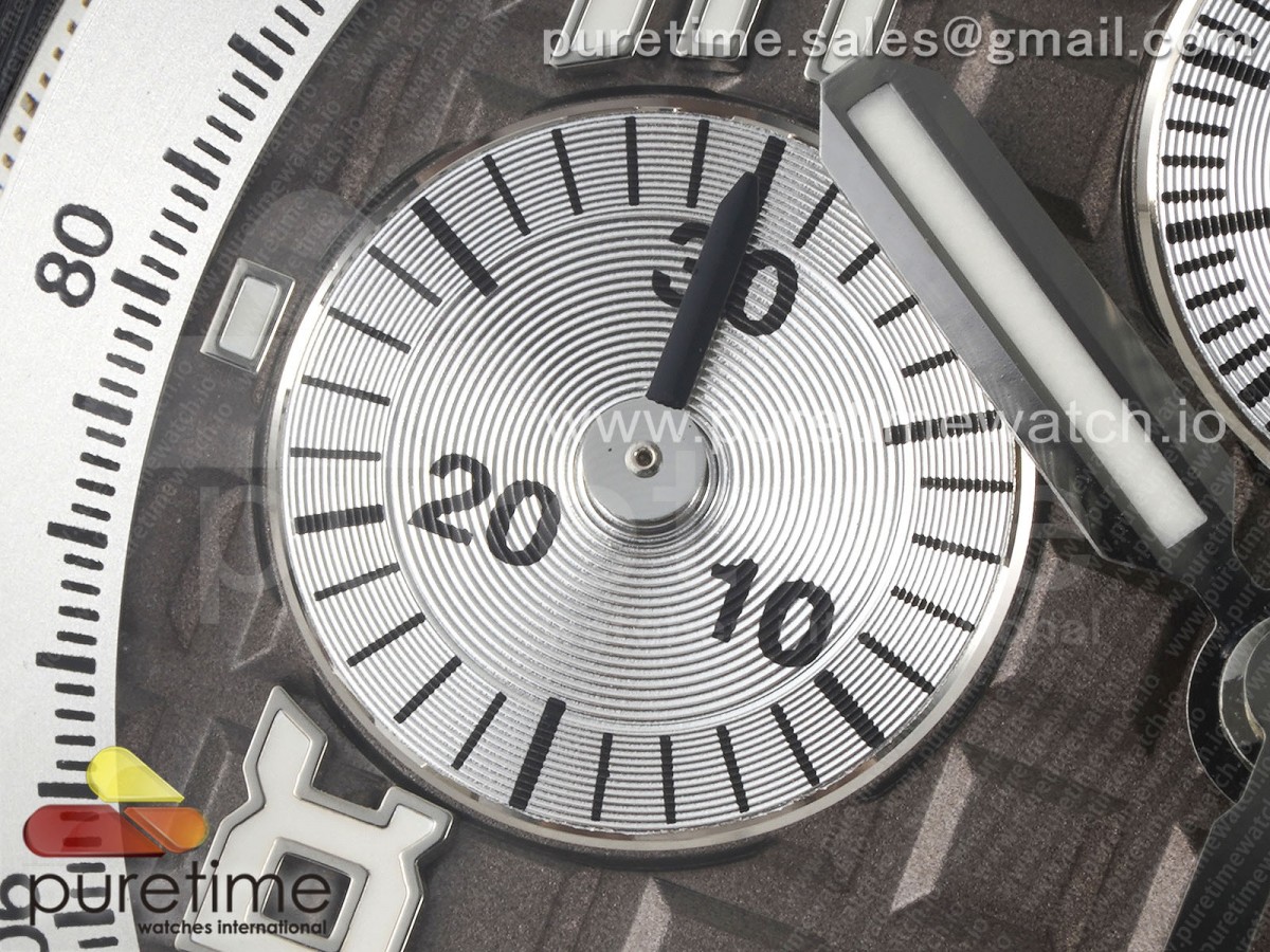 Royal Oak Offshore 42mm SS APF Brown Dial Ceramic Bezel on Gray Rubber Strap A3126
