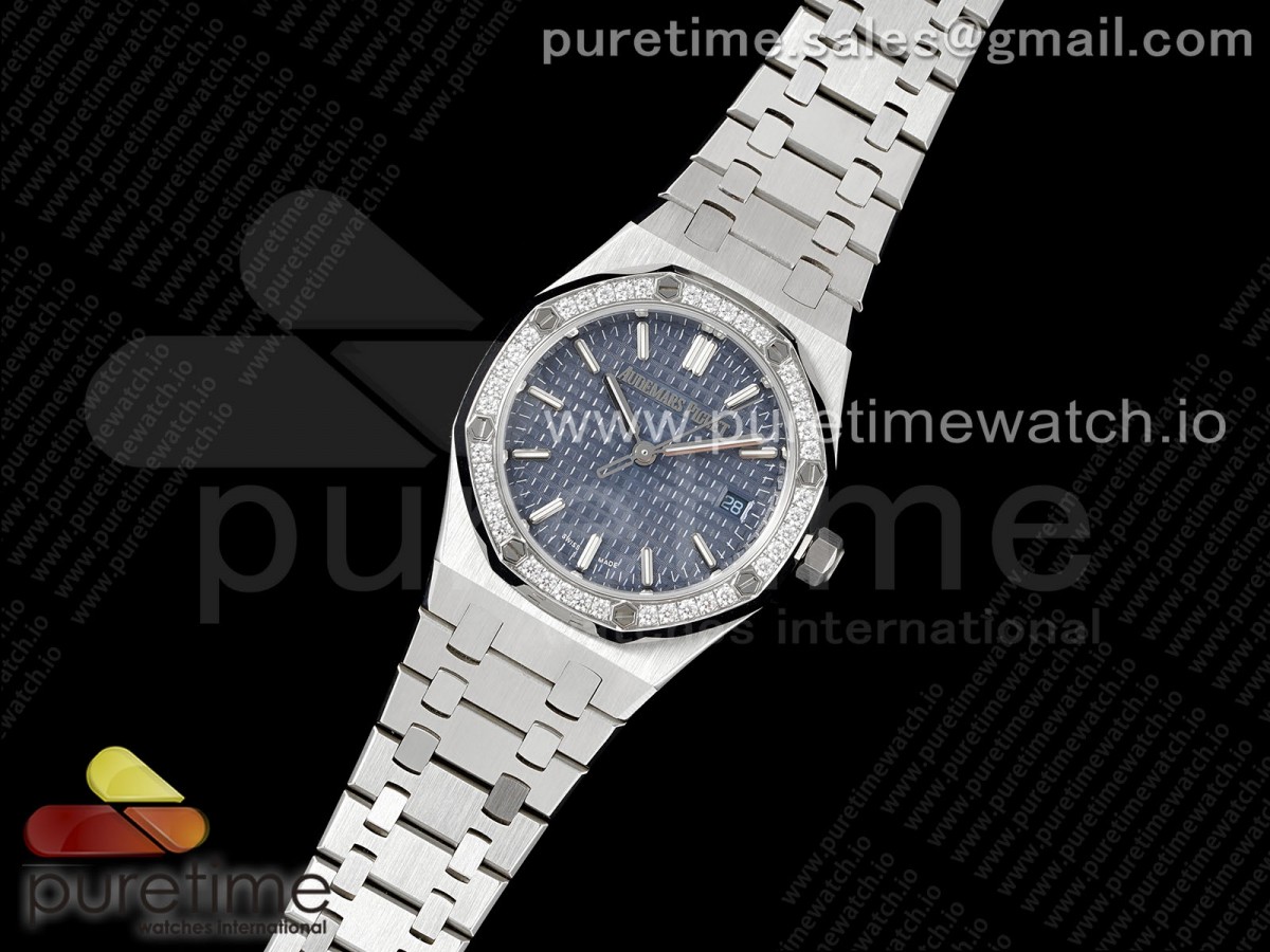 Royal Oak 34mm SS BF Blue Dial Diamonds Bezel on SS Bracelet A5800