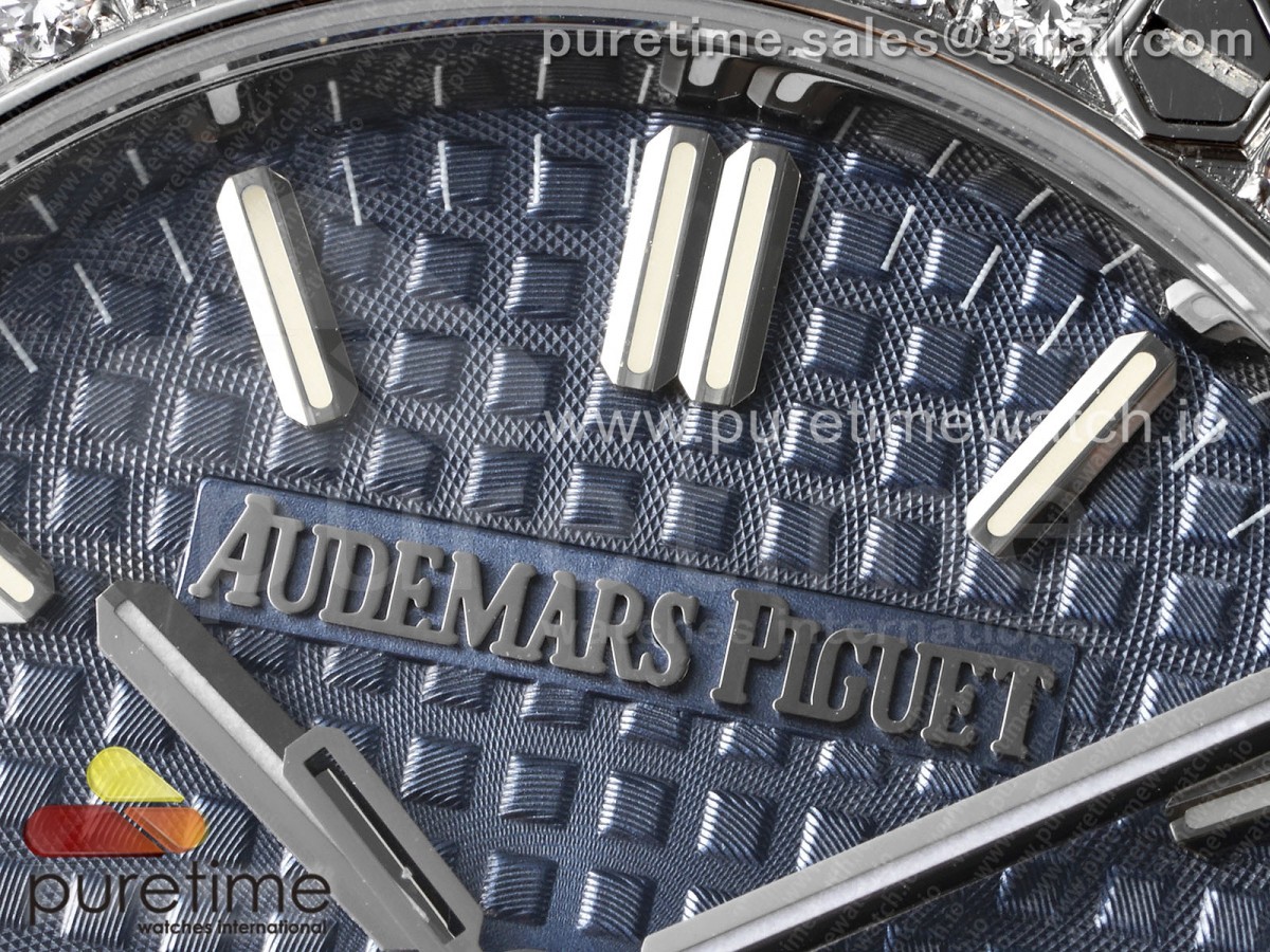 Royal Oak 34mm SS BF Blue Dial Diamonds Bezel on SS Bracelet A5800
