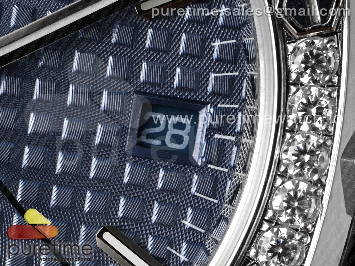 Royal Oak 34mm SS BF Blue Dial Diamonds Bezel on SS Bracelet A5800