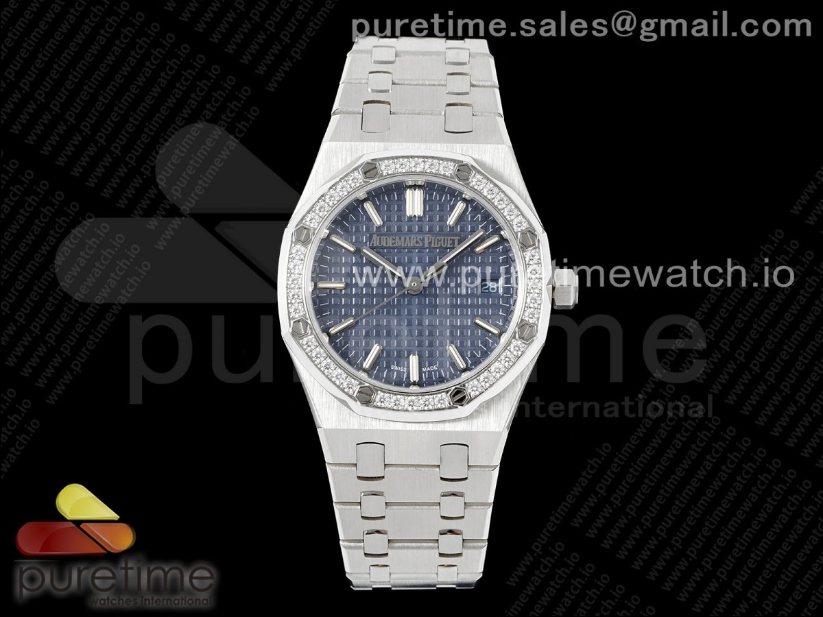 Royal Oak 34mm SS BF Blue Dial Diamonds Bezel on SS Bracelet A5800