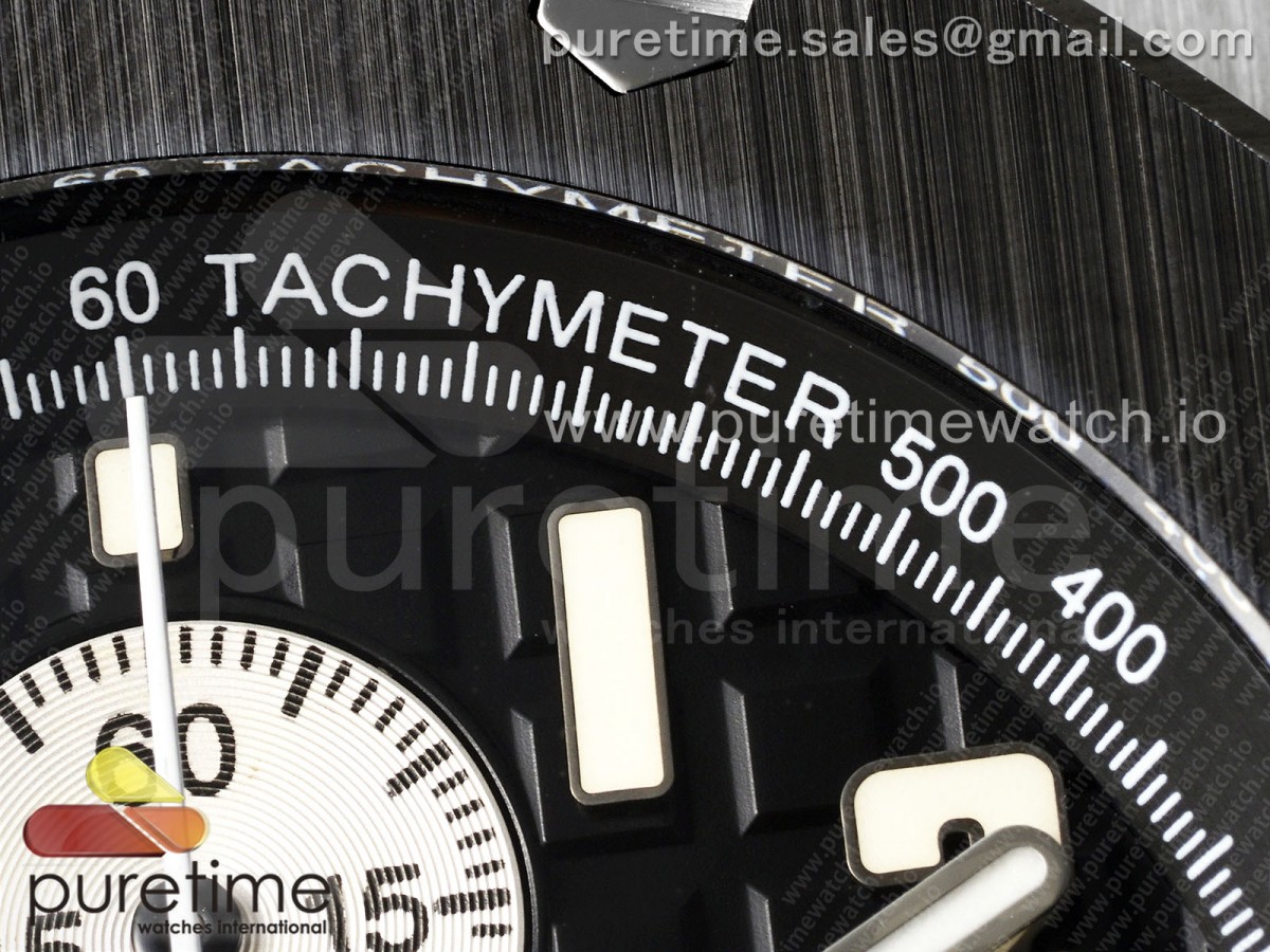 Royal Oak Offshore 42mm SS APF Black Dial White Markers Ceramic Bezel on Black Rubber Strap A7750