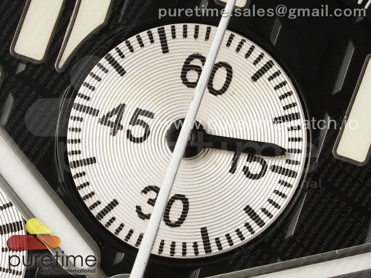 Royal Oak Offshore 42mm SS APF Black Dial White Markers Ceramic Bezel on Black Rubber Strap A7750
