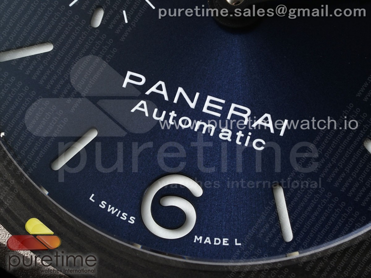 PAM1279 X Luminor GMT 42mm Titanium VSF Blue Dial on Black Leather Strap P.9011