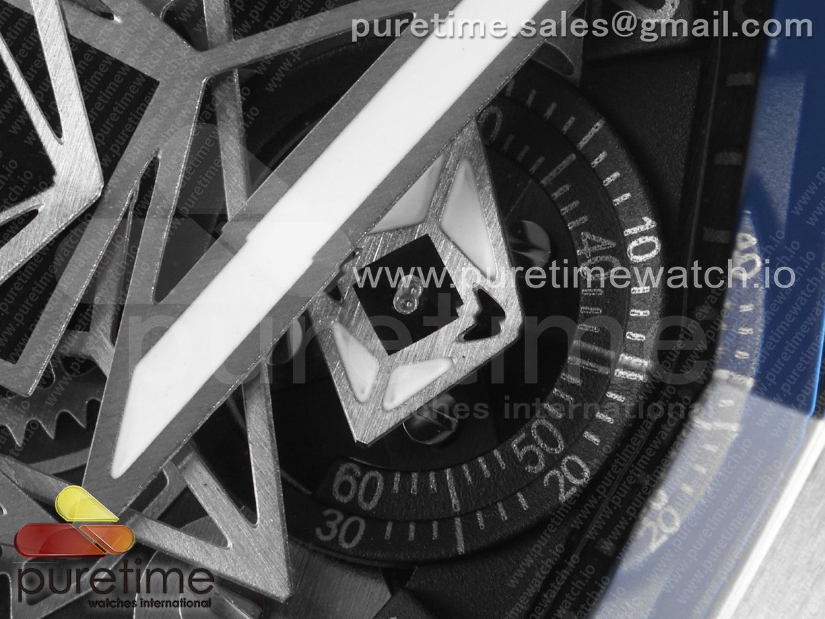 Spirit of Big Bang Sang Bleu SS BLSF Edition Skeleton Dial on Black Rubber Strap A7750