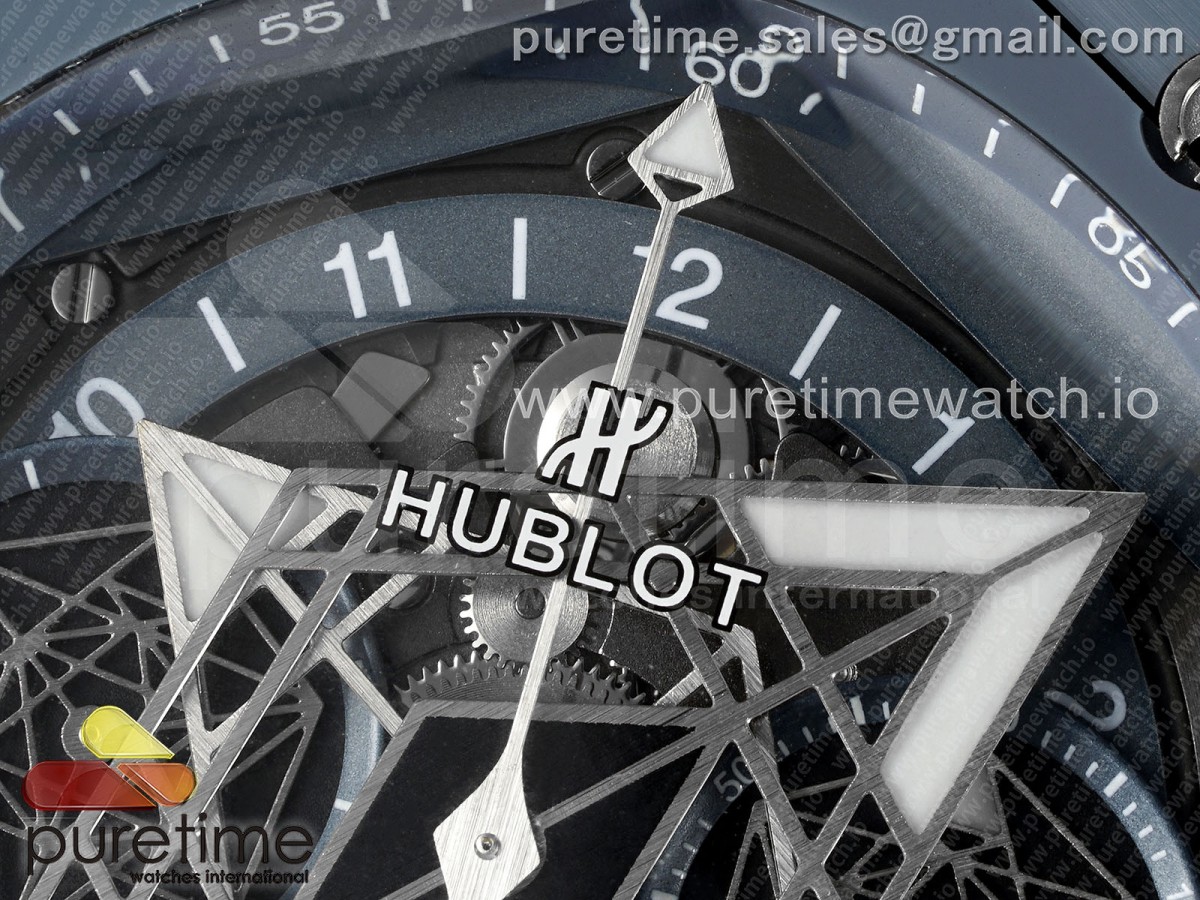 Big Bang Sang Bleu II Gray Ceramic BBF on Gray Rubber Strap A1240