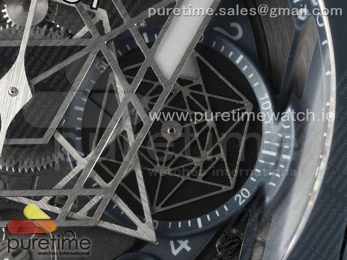 Big Bang Sang Bleu II Gray Ceramic BBF on Gray Rubber Strap A1240