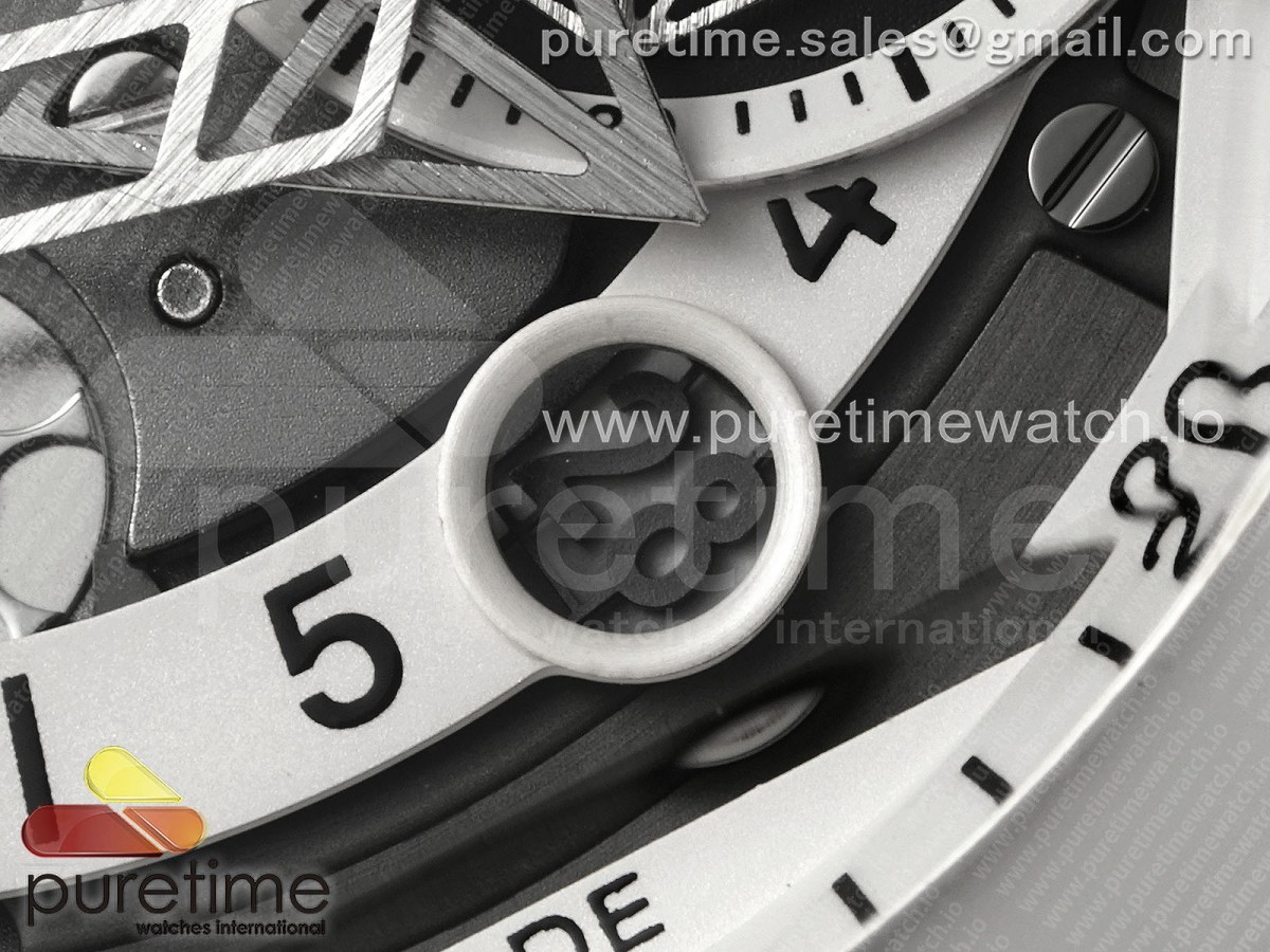 Big Bang Sang Bleu II White Ceramic BBF on Green Rubber Strap A1240