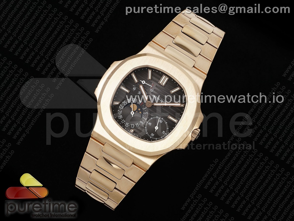 Nautilus 5712 RG PPF Brown Dial on RG Bracelet A240 V2