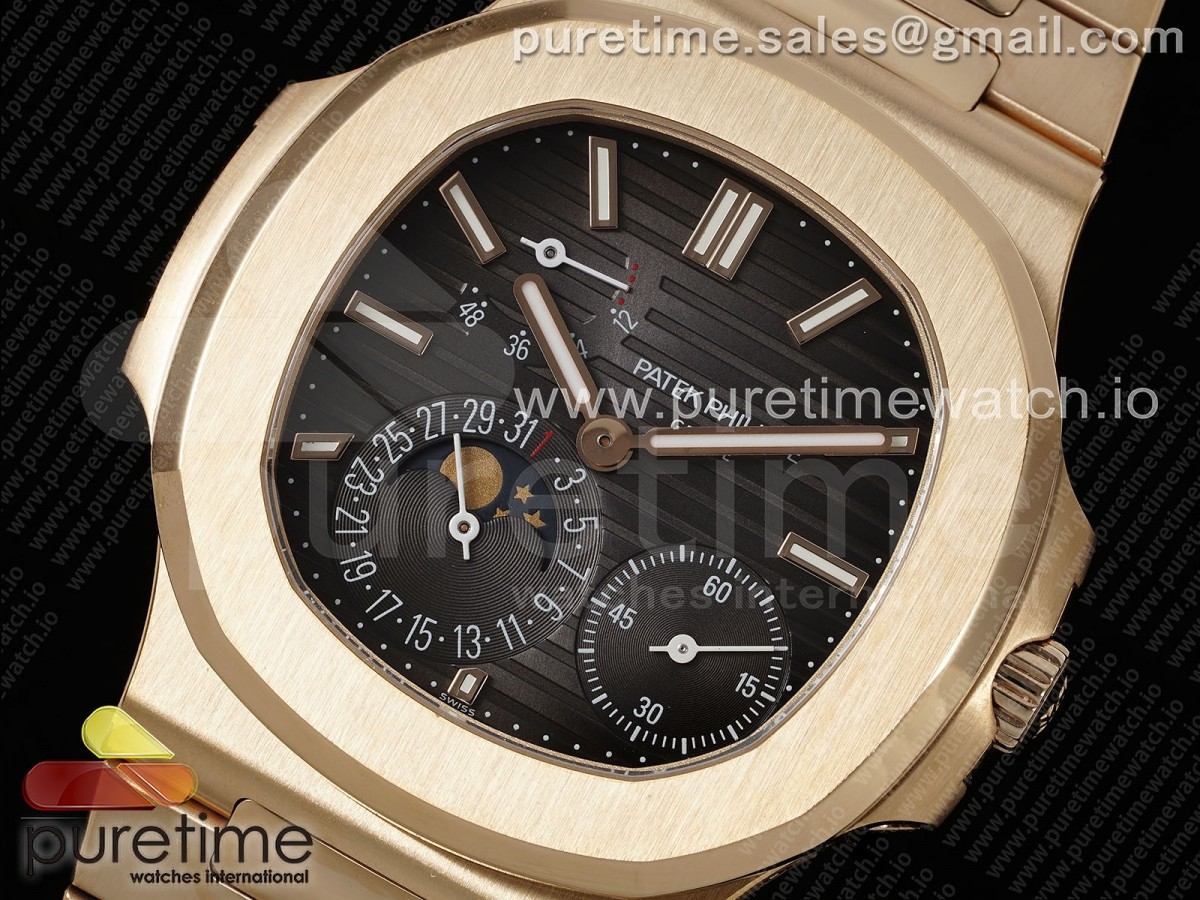 Nautilus 5712 RG PPF Brown Dial on RG Bracelet A240 V2