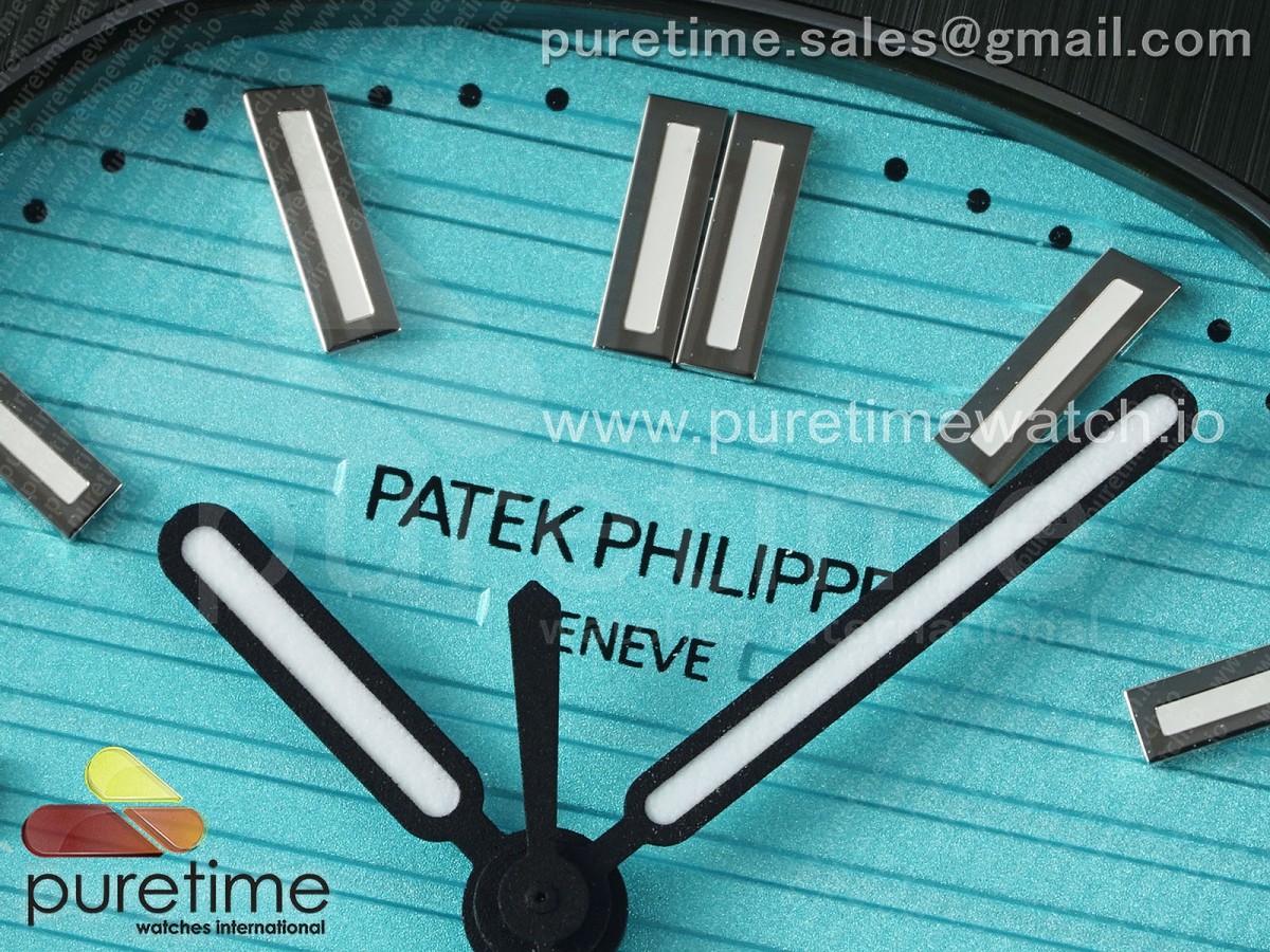AET Nautilus 5711 Green Ceramic AMGF Tiffany Blue Dial on Green Rubber Strap MIYOTA 9015
