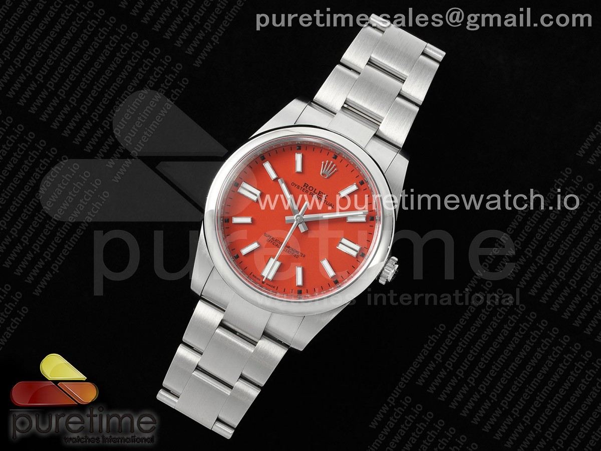 Oyster Perpetual 126000 36mm Clean 904L Steel Red Dial VR3230