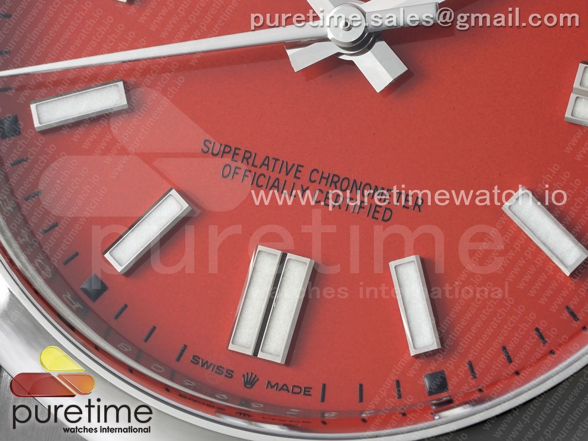 Oyster Perpetual 126000 36mm Clean 904L Steel Red Dial VR3230