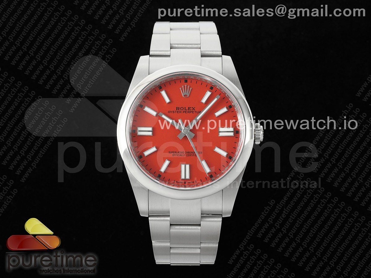 Oyster Perpetual 126000 36mm Clean 904L Steel Red Dial VR3230