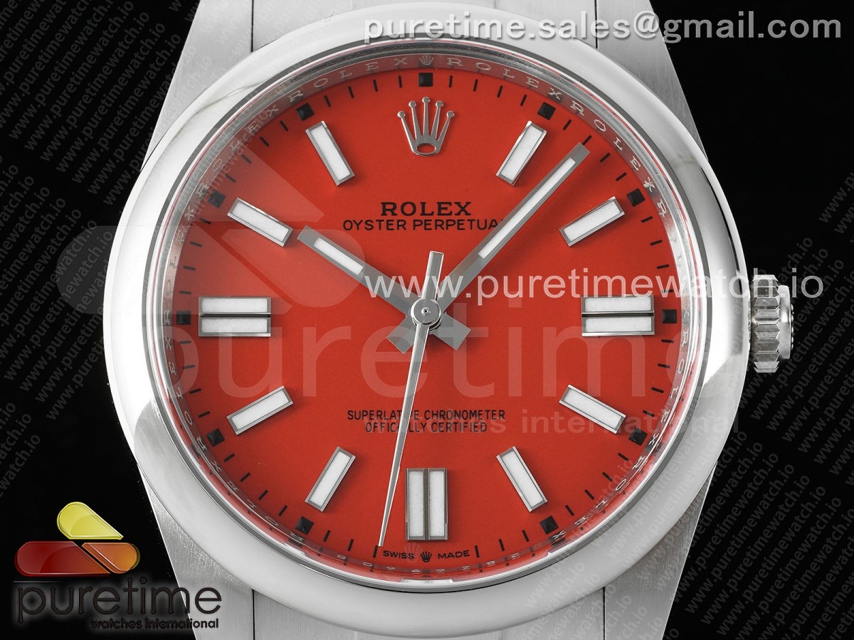 Oyster Perpetual 126000 36mm Clean 904L Steel Red Dial VR3230