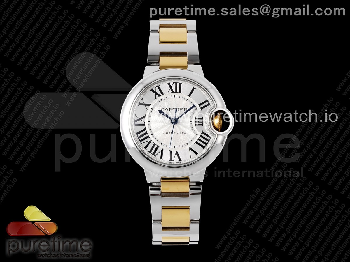 Ballon Bleu 33mm SS/YG AF Silver Dial on SS/YG Bracelet SEIKO NH05A
