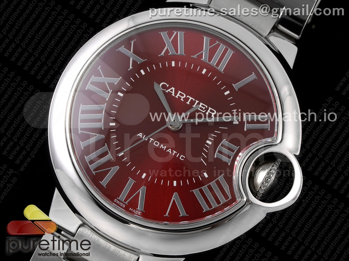 Ballon Bleu 33mm SS AF Red Dial on SS Bracelet SEIKO NH05A (Quick Release)