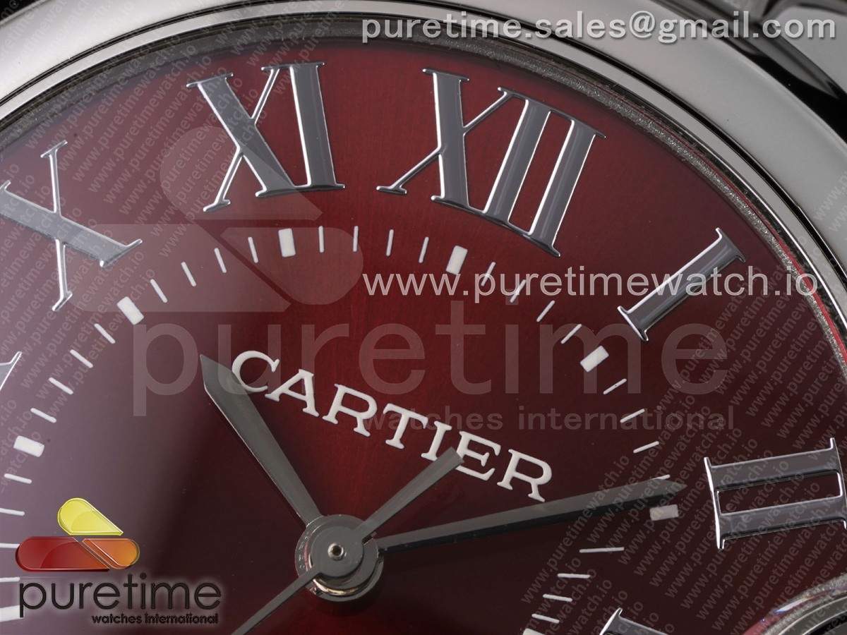 Ballon Bleu 33mm SS AF Red Dial on SS Bracelet SEIKO NH05A (Quick Release)