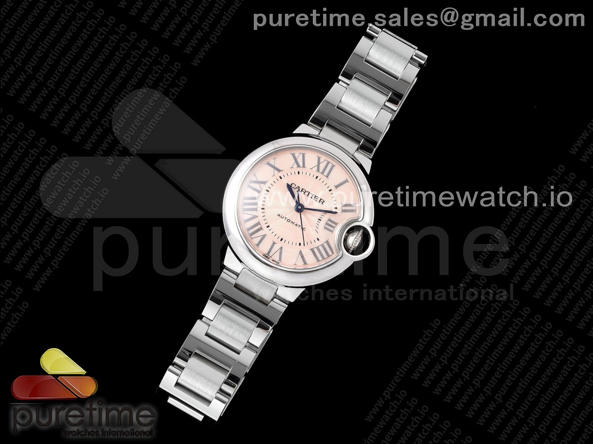 Ballon Bleu 33mm SS AF Pink Dial on SS Bracelet SEIKO NH05A