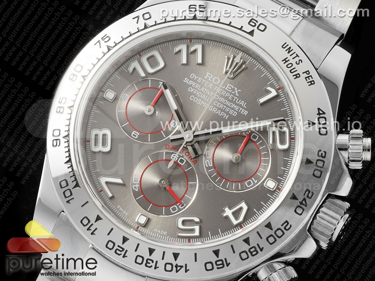 Daytona 116509 QF Gray Numeral Dial on SS Bracelet SH4130 V3 (Gain Weight)