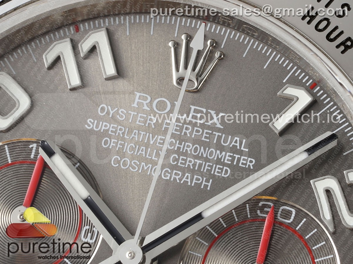 Daytona 116509 QF Gray Numeral Dial on SS Bracelet SH4130 V3 (Gain Weight)