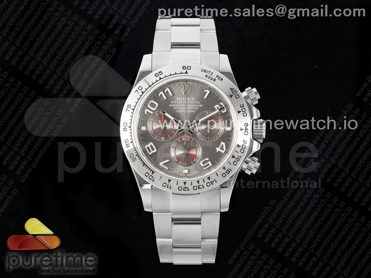 Daytona 116509 QF Gray Numeral Dial on SS Bracelet SH4130 V3 (Gain Weight)