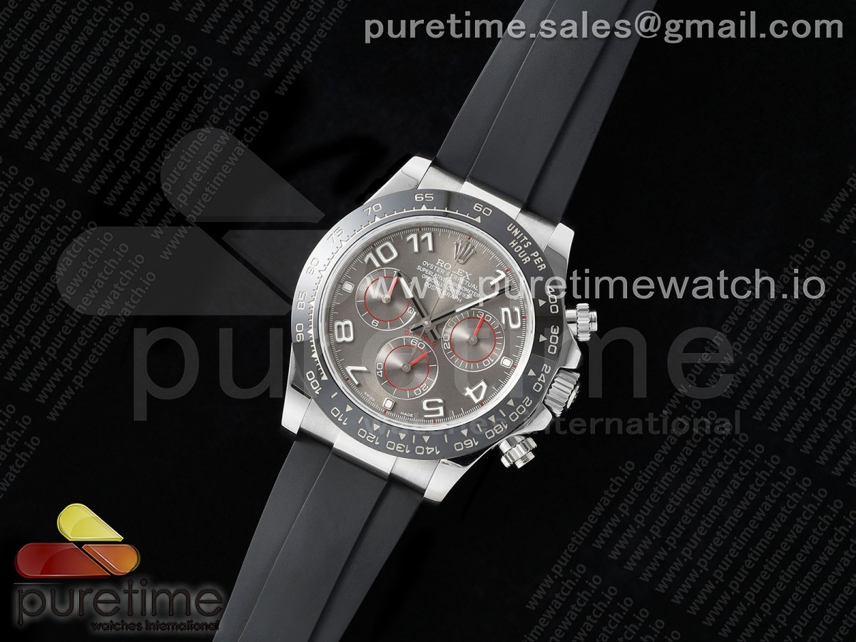 Daytona 116519 QF Gray Numeral Dial on Oysterflex Strap SH4130 V3 (Gain Weight)