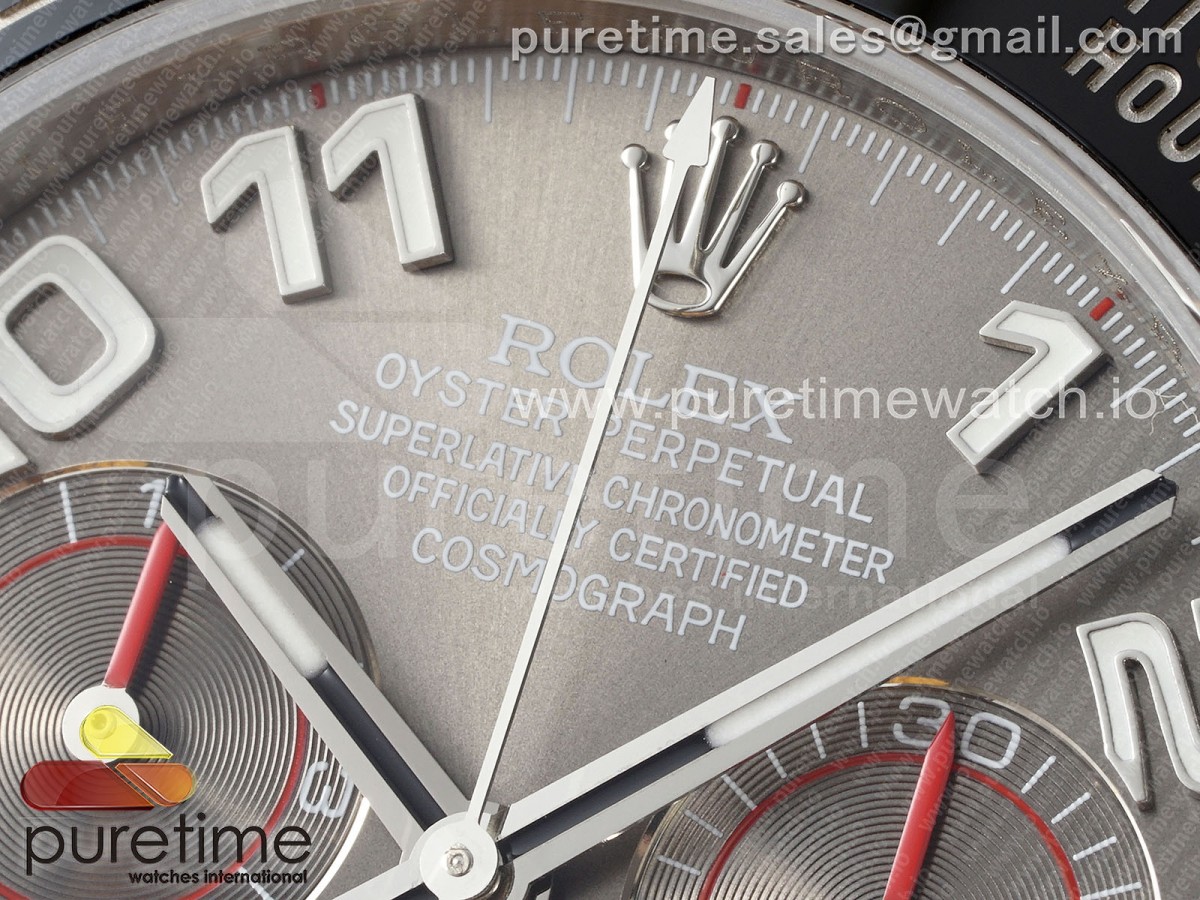 Daytona 116519 QF Gray Numeral Dial on Oysterflex Strap SH4130 V3 (Gain Weight)