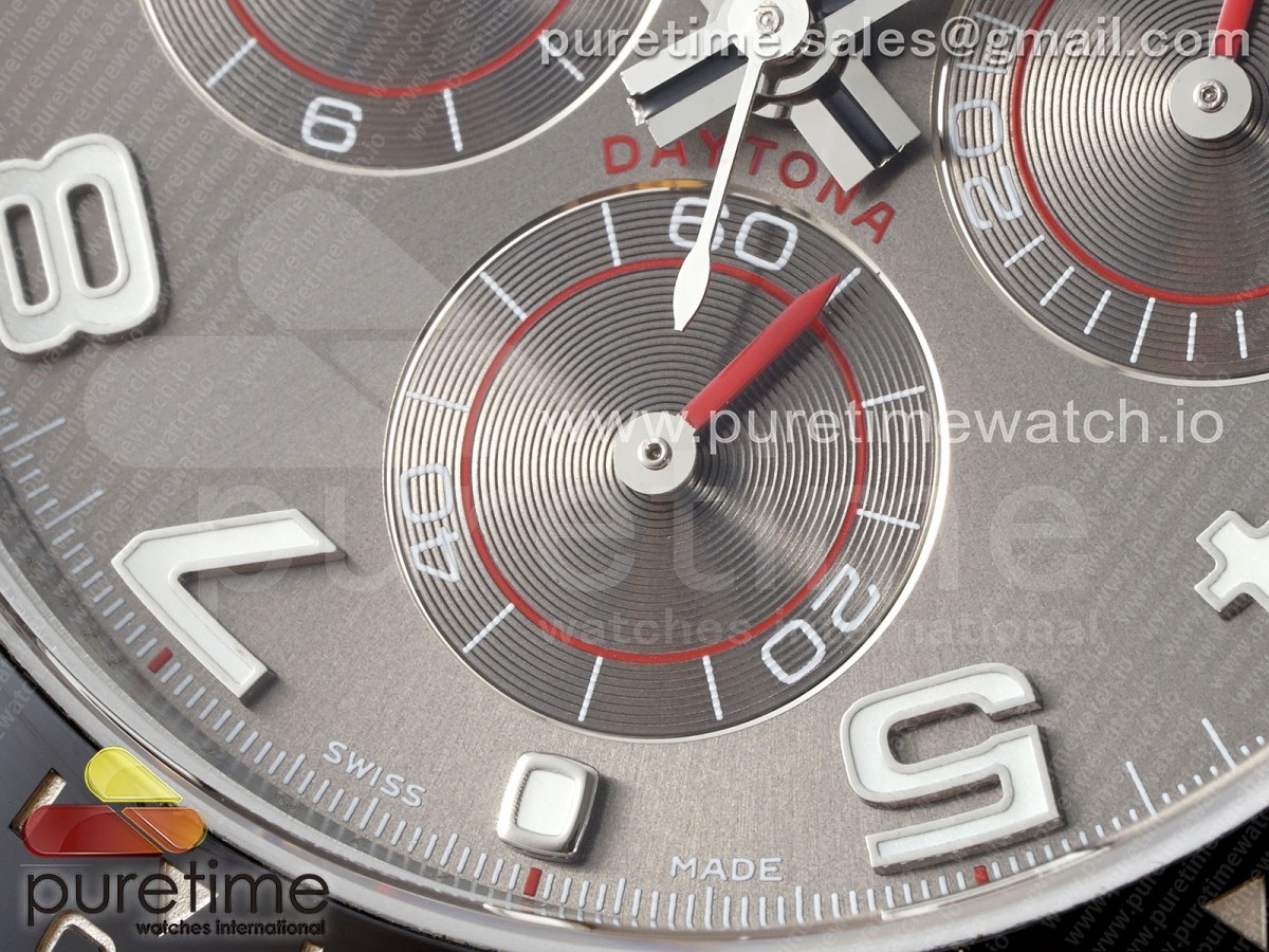 Daytona 116519 QF Gray Numeral Dial on Oysterflex Strap SH4130 V3 (Gain Weight)