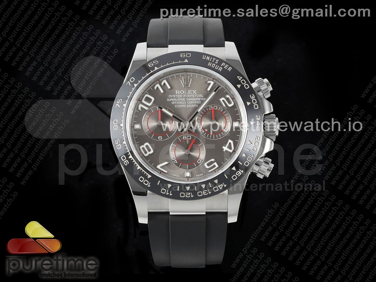Daytona 116519 QF Gray Numeral Dial on Oysterflex Strap SH4130 V3 (Gain Weight)