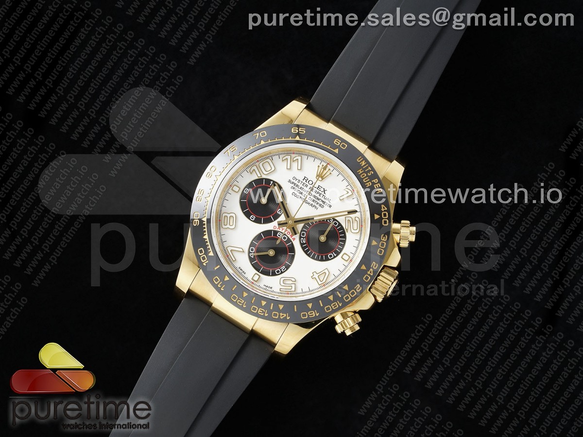 Daytona 116518 QF White/Black Numeral Dial on Oysterflex Strap SH4130 V3 (Gain Weight)