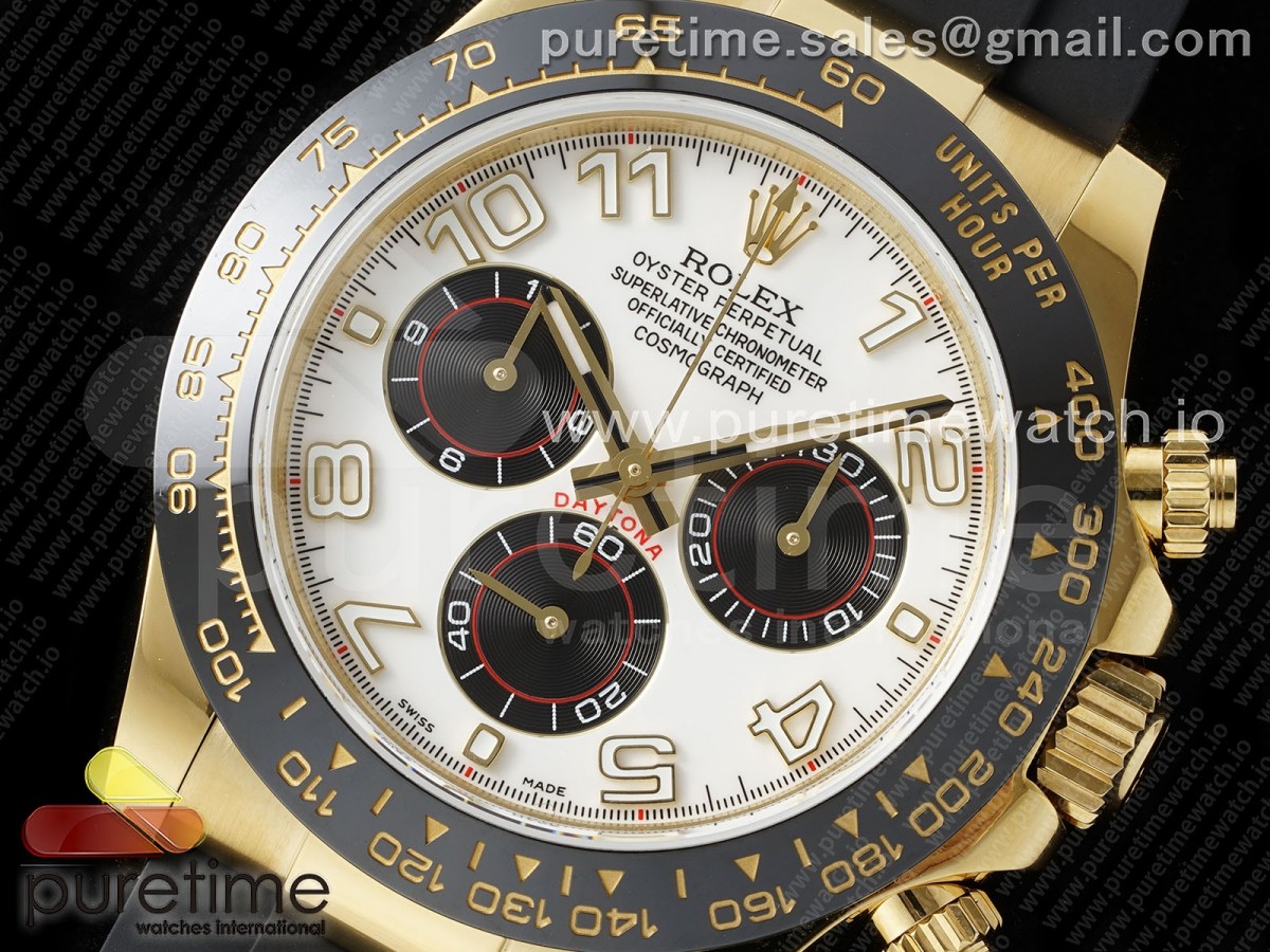 Daytona 116518 QF White/Black Numeral Dial on Oysterflex Strap SH4130 V3 (Gain Weight)