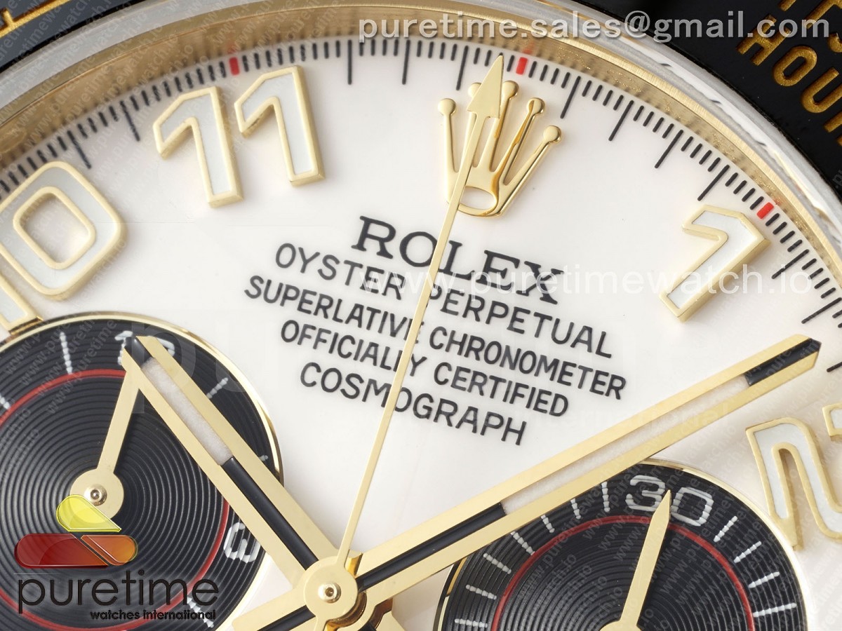 Daytona 116518 QF White/Black Numeral Dial on Oysterflex Strap SH4130 V3 (Gain Weight)
