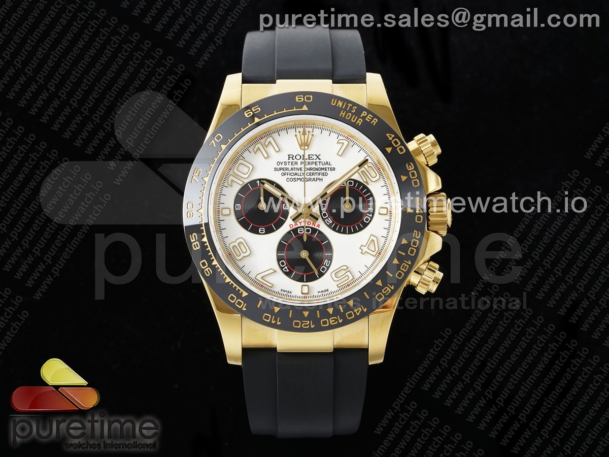 Daytona 116518 QF White/Black Numeral Dial on Oysterflex Strap SH4130 V3 (Gain Weight)