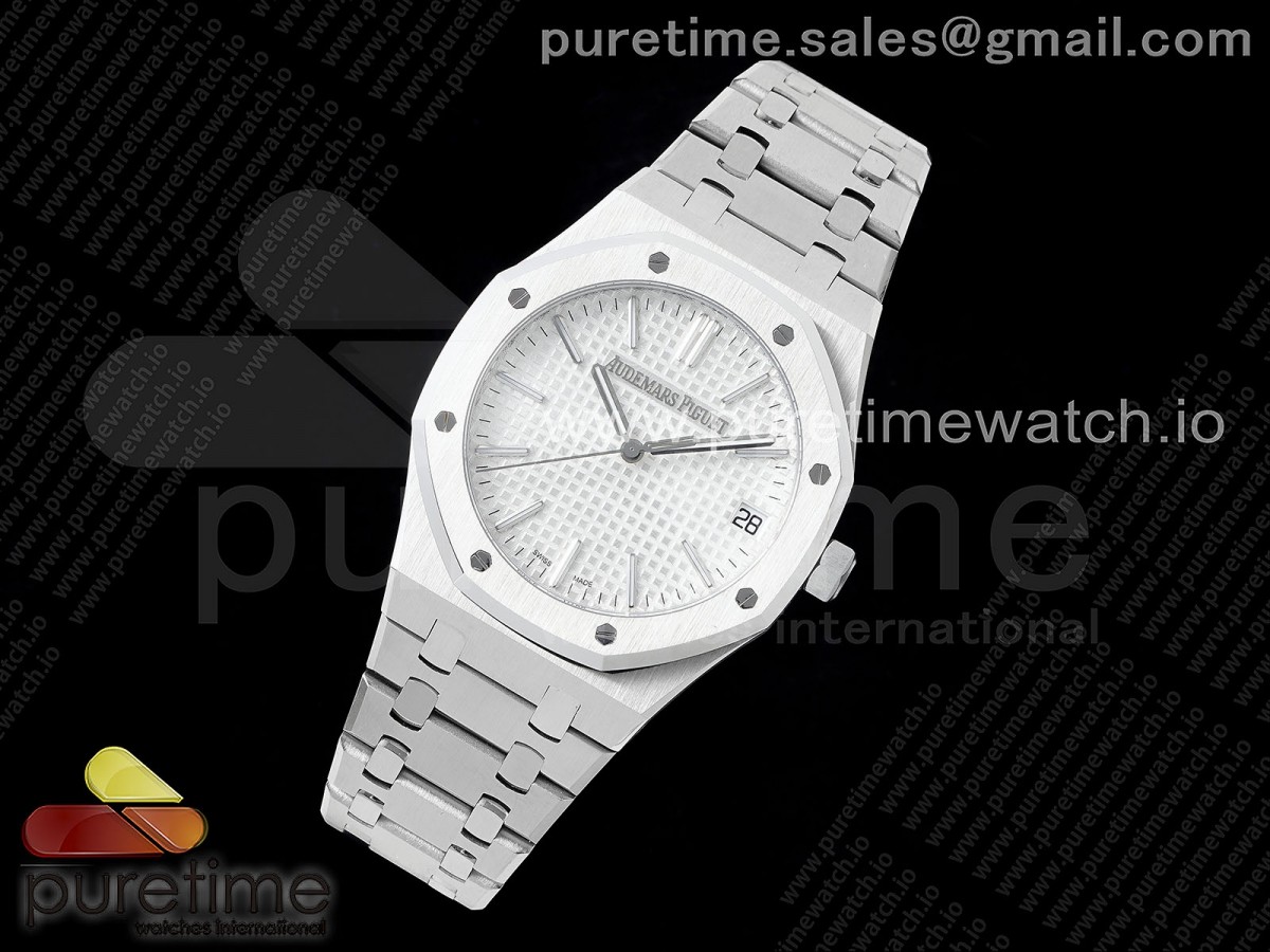 Royal Oak 41mm 15510 "50th Anniversary" SS SF White Dial on SS Bracelet SA4302