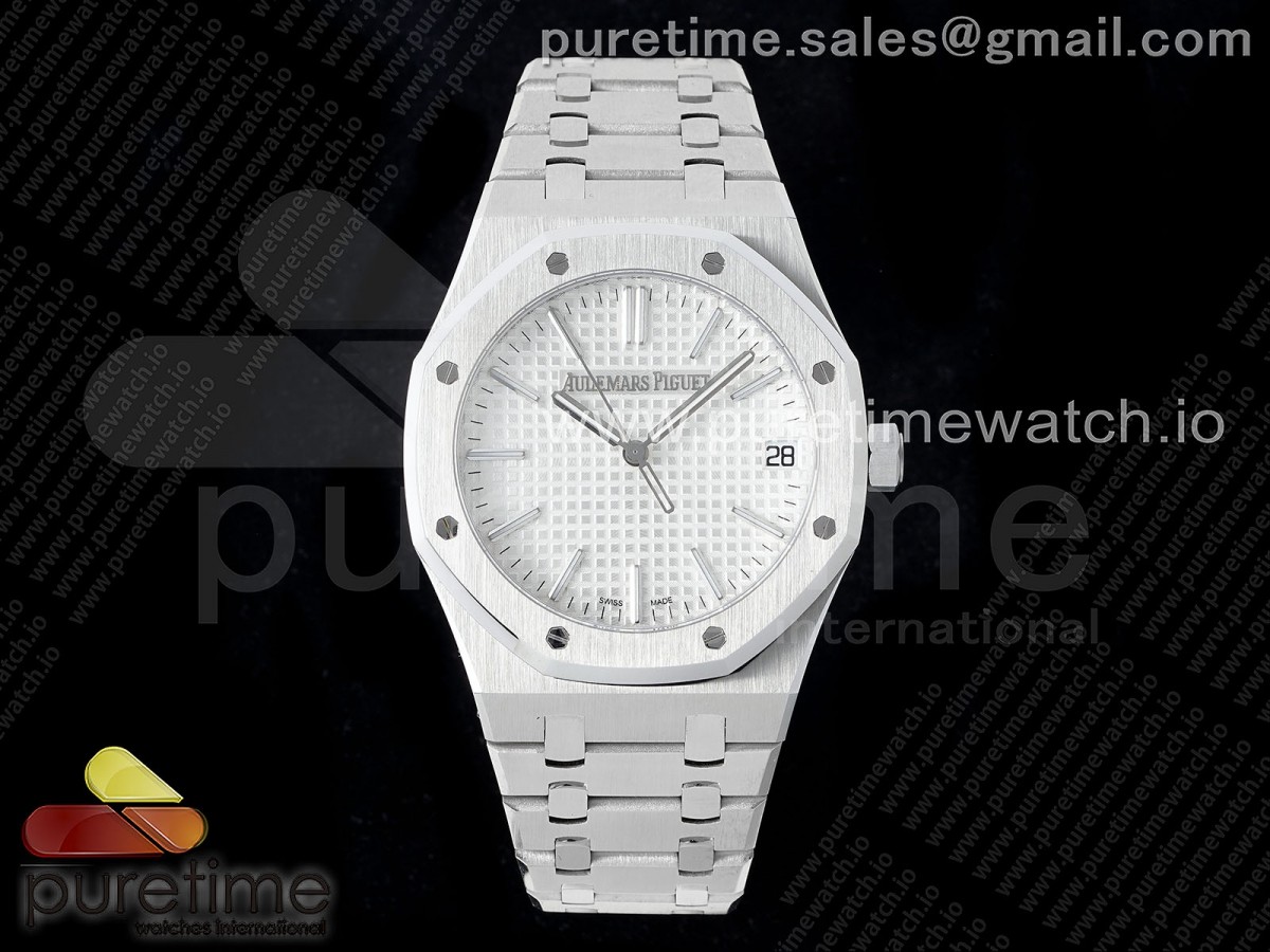 Royal Oak 41mm 15510 "50th Anniversary" SS SF White Dial on SS Bracelet SA4302