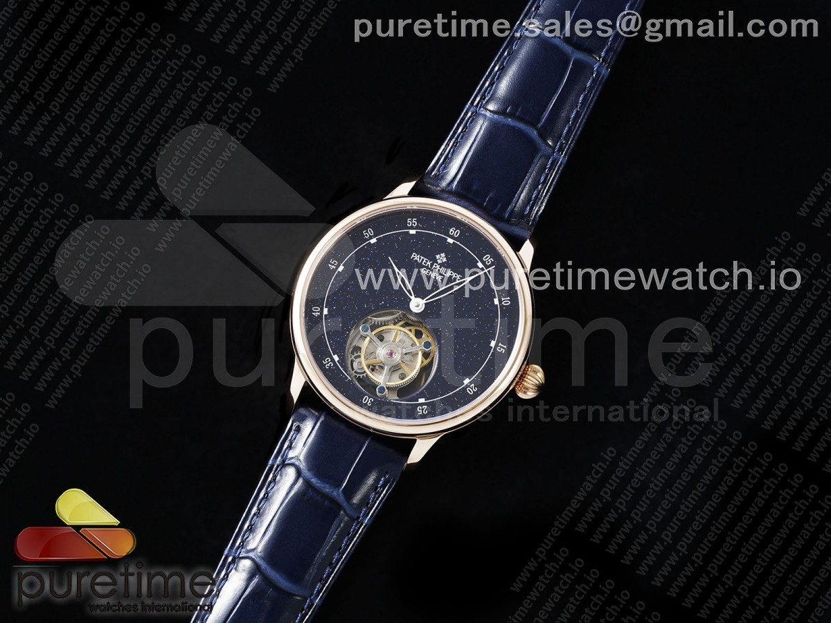 VC Tourbillon RG RMSF Edition Blue Dial on Blue Leather Strap
