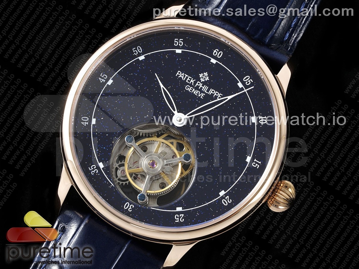 VC Tourbillon RG RMSF Edition Blue Dial on Blue Leather Strap
